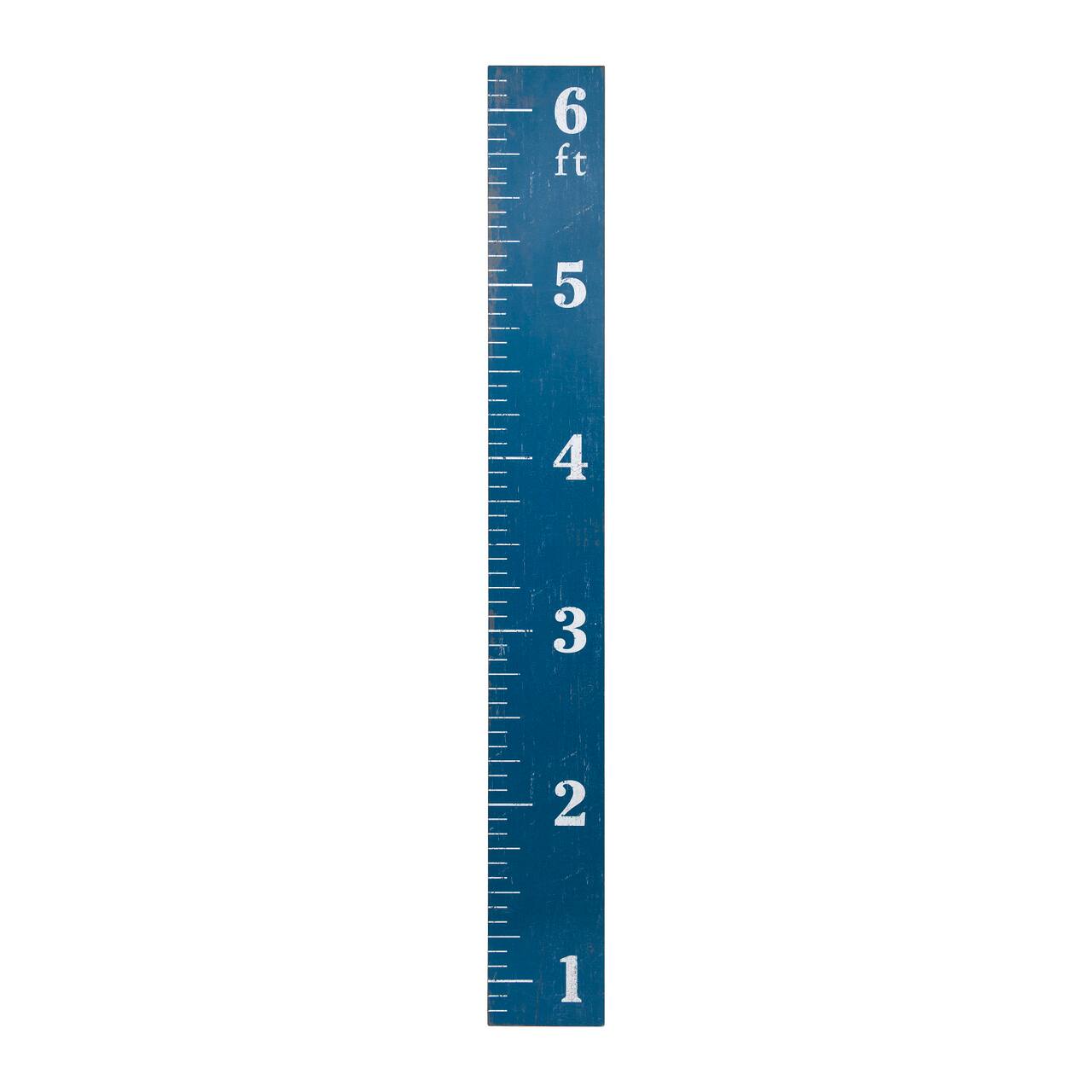Hello Honey® 66'' Blue Growth Chart Ruler Wall Décor